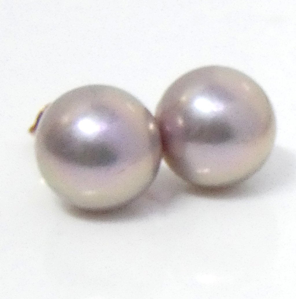 Dark Rose Pink 11mm Round Pearl Stud Earrings